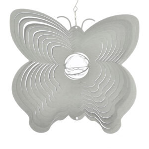 Schmetterling-Windspiel mit Kristallprisma – Sonnenfänger