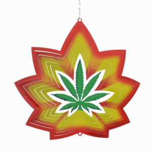 Leaf Cannabis Marijuana Windspinner Mehrfarbig