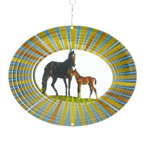 Pferde Windspinner Mehrfarbig