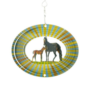 Pferde Windspinner Mehrfarbig