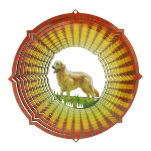 Hund Golden Retriever Wind Spinner Mehrfarbig