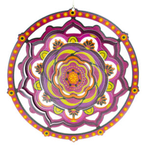 Mandala Rose Windspinner Mehrfarbig