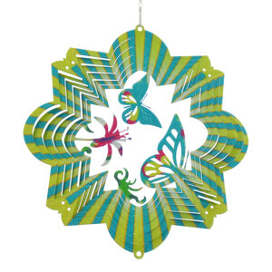 Schmetterling 3D Windspinner Mehrfarbig