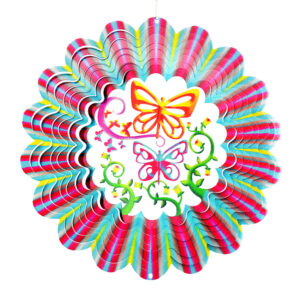 Schmetterling 3D Windspinner Mehrfarbig
