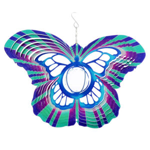 Schmetterlings-Windspiel mit mehrfarbigem Kristall-Prisma-Sonnenfänger
