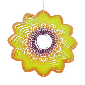 Blumen-Windspiel mit mehrfarbigem Kristall-Prisma und Sonnenfänger