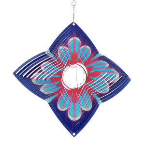 Blumen-Windspiel Mehrfarbig mit Kristall-Sonnenfänger