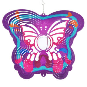 Schmetterlings-Windspiel mit mehrfarbigem Kristall-Prisma-Sonnenfänger