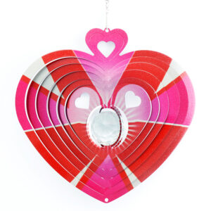 Herz-Windspiel Mehrfarbig mit Kristall-Sonnenfänger