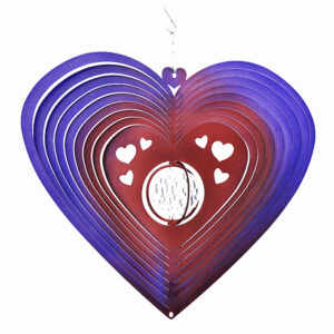 Herz-Windspiel Mehrfarbig mit Kristall-Sonnenfänger