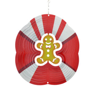 Gingerbread Man Christmas Wind Spinner Multicolor