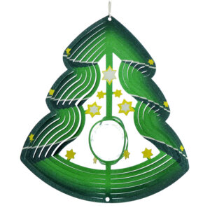 Weihnachtsbaum-Windspiel Mehrfarbig mit Kristall-Sonnenfänger