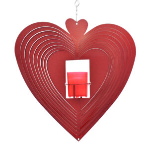 Herz-Laternen-Windspiel + Kerze